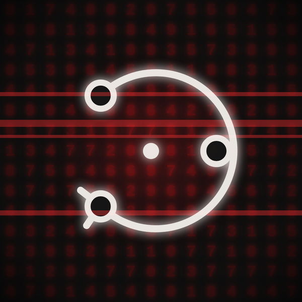 AI agents: a three-node loop over a grid of numbers