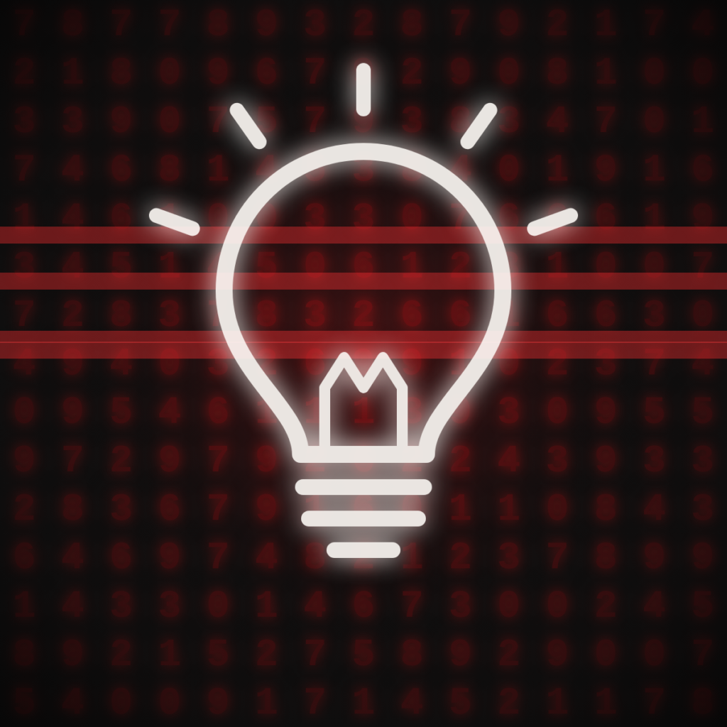 Building the Idea Part 1, how I outline a thriller, lightbulb icon on red digital background